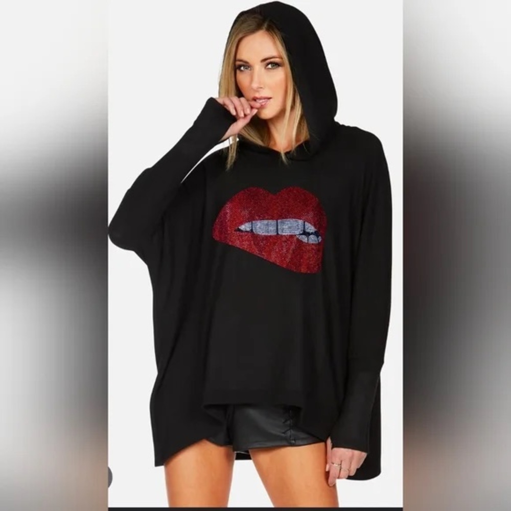 LAUREN MOSHI WILMA X CRYSTAL BITING LIP Size M/L
